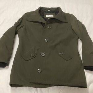 Women's Olive Pea Coat